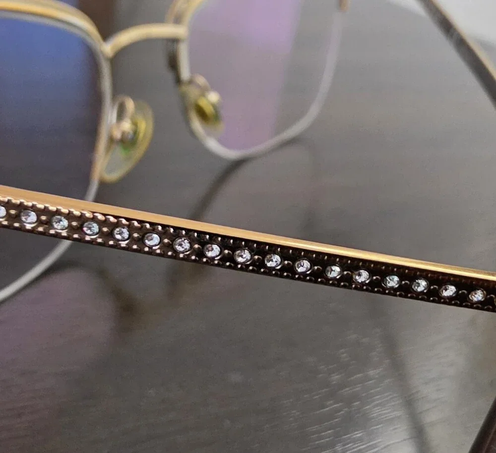 VOGUE Women's Semi-Rim Cat-Eye Eyeglasses in Rose Gold